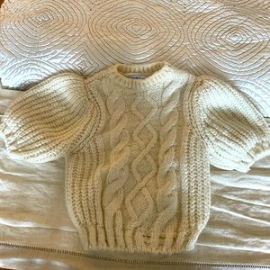 Super cute cable knit short sleeve sweater